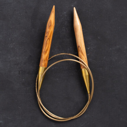 Спицы для вязания Addi круговые из оливкового дерева, 12 мм, 100 см, арт.575-7/12-100