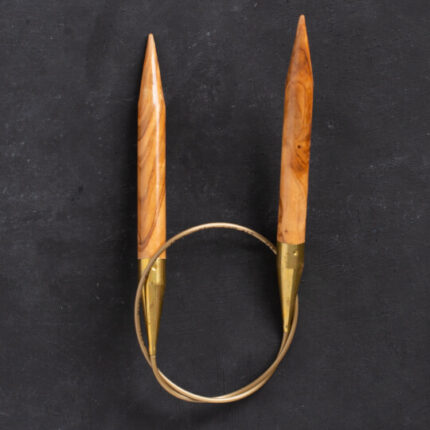 Спицы для вязания Addi круговые из оливкового дерева, 12 мм, 60 см, арт.575-7/12-60