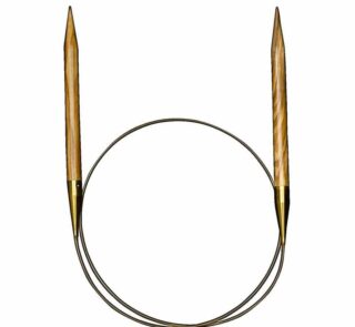 Спицы для вязания Addi круговые из оливкового дерева, 4 мм, 120 см, арт.575-7/4-120