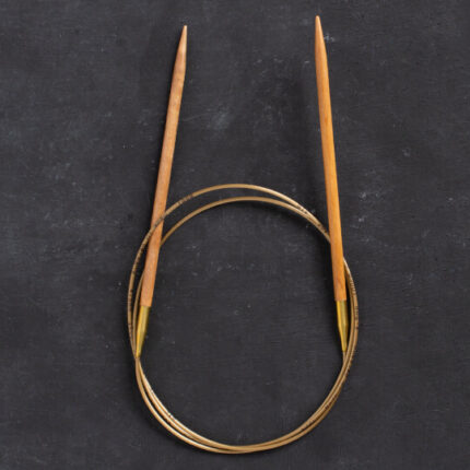 Спицы для вязания Addi круговые из оливкового дерева, 4,5 мм, 100 см, арт.575-7/4.5-100