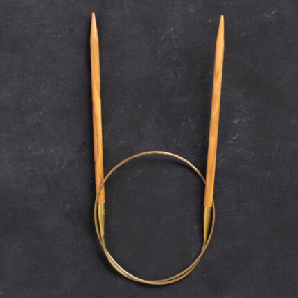 Спицы для вязания Addi круговые из оливкового дерева, 5,5 мм, 60 см, арт.575-7/5.5-60