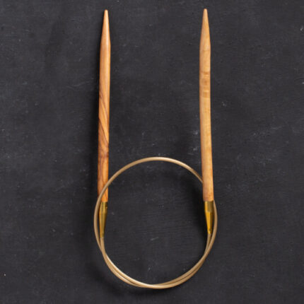 Спицы для вязания Addi круговые из оливкового дерева, 6,5 мм, 60 см, арт.575-7/6.5-60