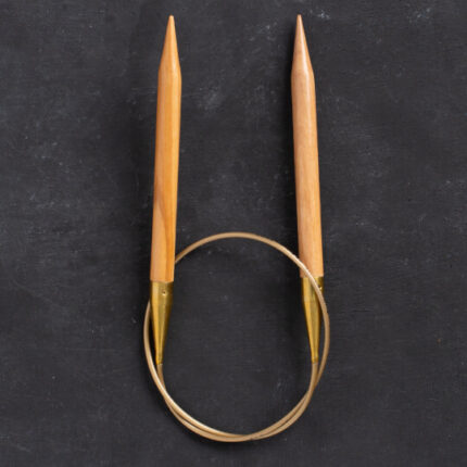 Спицы для вязания Addi круговые из оливкового дерева, 9 мм, 60 см, арт.575-7/9-60