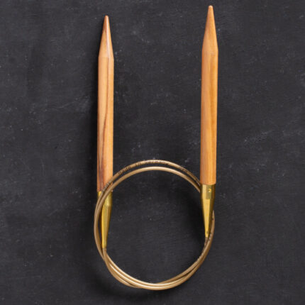 Спицы для вязания Addi круговые из оливкового дерева, 9 мм, 80 см, арт.575-7/9-80