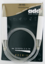 Спицы для вязания Addi круговые пластиковые 120см, 20 мм, addiChampagne, арт.405-7/20-120