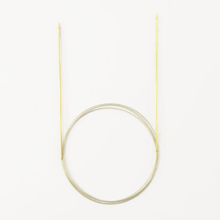 Спицы для вязания Addi круговые позолоченные с удлиненным кончиком, 1,5 мм, 120 см, арт.714-7/1.5-120