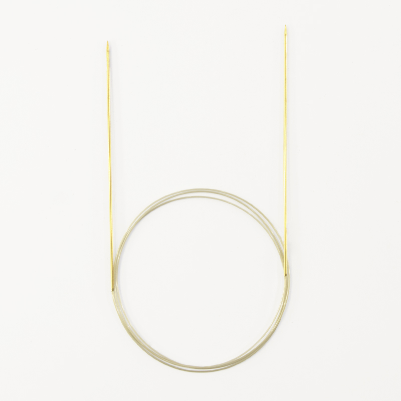 Спицы для вязания Addi круговые позолоченные с удлиненным кончиком, 1,5 мм, 120 см, арт.714-7/1.5-120 Спицы для вязания Addi круговые позолоченные с удлиненным кончиком, 1,5 мм, 120 см, арт.714-7/1.5-120