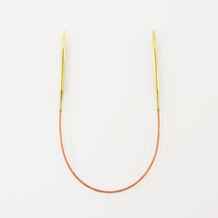 Спицы для вязания Addi круговые позолоченные с удлиненным кончиком, 5,5 мм, 40 см, арт.755-7/5.5-40