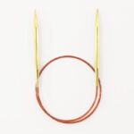 Спицы для вязания Addi круговые позолоченные с удлиненным кончиком, 5,5 мм, 50 см, арт.755-7/5.5-50