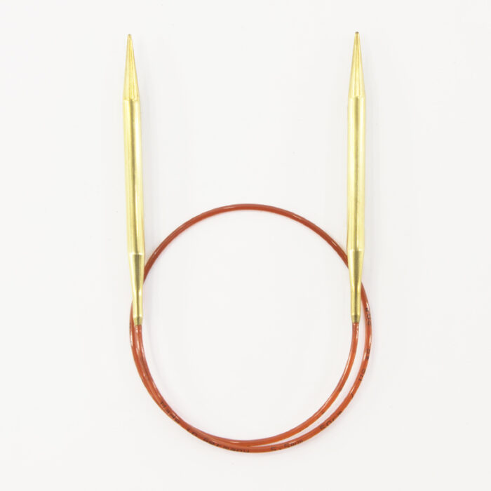 Спицы для вязания Addi круговые позолоченные с удлиненным кончиком, 5,5 мм, 50 см, арт.755-7/5.5-50 Спицы для вязания Addi круговые позолоченные с удлиненным кончиком, 5,5 мм, 50 см, арт.755-7/5.5-50