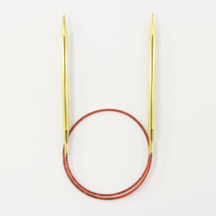 Спицы для вязания Addi круговые позолоченные с удлиненным кончиком, 5,5 мм, 60 см, арт.755-7/5.5-60