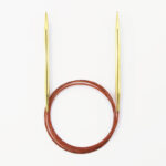 Спицы для вязания Addi круговые позолоченные с удлиненным кончиком, 6 мм, 120 см, арт.755-7/6-120