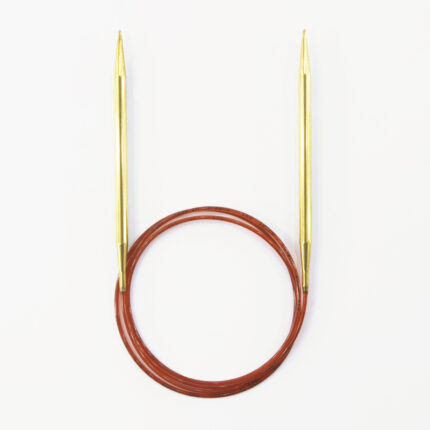 Спицы для вязания Addi круговые позолоченные с удлиненным кончиком, 6 мм, 120 см, арт.755-7/6-120