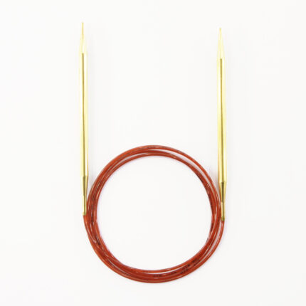 Спицы для вязания Addi круговые позолоченные с удлиненным кончиком, 6 мм, 150 см, арт.755-7/6-150