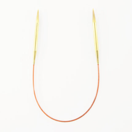 Спицы для вязания Addi круговые позолоченные с удлиненным кончиком, 6 мм, 40 см, арт.755-7/6-40