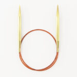 Спицы для вязания Addi круговые позолоченные с удлиненным кончиком, 6 мм, 50 см, арт.755-7/6-50