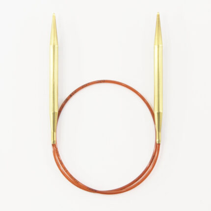 Спицы для вязания Addi круговые позолоченные с удлиненным кончиком, 6 мм, 50 см, арт.755-7/6-50