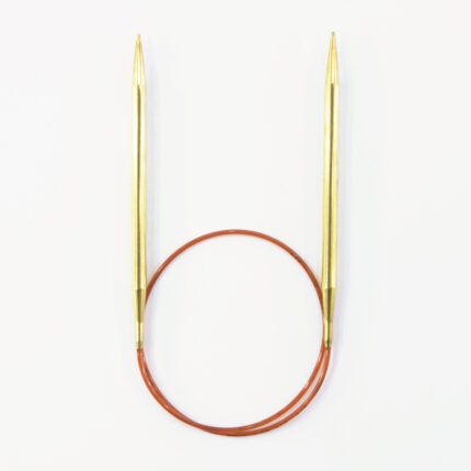 Спицы для вязания Addi круговые позолоченные с удлиненным кончиком, 6 мм, 60 см, арт.755-7/6-60