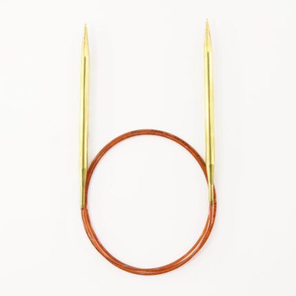 Спицы для вязания Addi круговые позолоченные с удлиненным кончиком, 6,5 мм, 100 см, арт.755-7/6.5-100