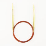 Спицы для вязания Addi круговые позолоченные с удлиненным кончиком, 6,5 мм, 120 см, арт.755-7/6.5-120