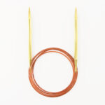 Спицы для вязания Addi круговые позолоченные с удлиненным кончиком, 6,5 мм, 150 см, арт.755-7/6.5-150