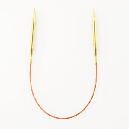 Спицы для вязания Addi круговые позолоченные с удлиненным кончиком, 6,5 мм, 40 см, арт.755-7/6.5-40