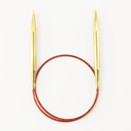 Спицы для вязания Addi круговые позолоченные с удлиненным кончиком, 6,5 мм, 50 см, арт.755-7/6.5-50