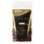 Спицы для вязания Addi круговые позолоченные с удлиненным кончиком, 7 мм, 120 см, арт.755-7/7-120