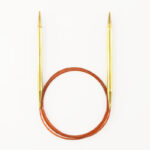Спицы для вязания Addi круговые позолоченные с удлиненным кончиком, 7 мм, 120 см, арт.755-7/7-120