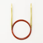 Спицы для вязания Addi круговые позолоченные с удлиненным кончиком, 7 мм, 150 см, арт.755-7/7-150