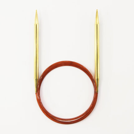 Спицы для вязания Addi круговые позолоченные с удлиненным кончиком, 7 мм, 150 см, арт.755-7/7-150