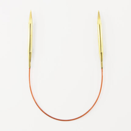 Спицы для вязания Addi круговые позолоченные с удлиненным кончиком, 7 мм, 40 см, арт.755-7/7-40