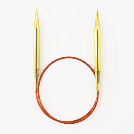 Спицы для вязания Addi круговые позолоченные с удлиненным кончиком, 7 мм, 50 см, арт.755-7/7-50