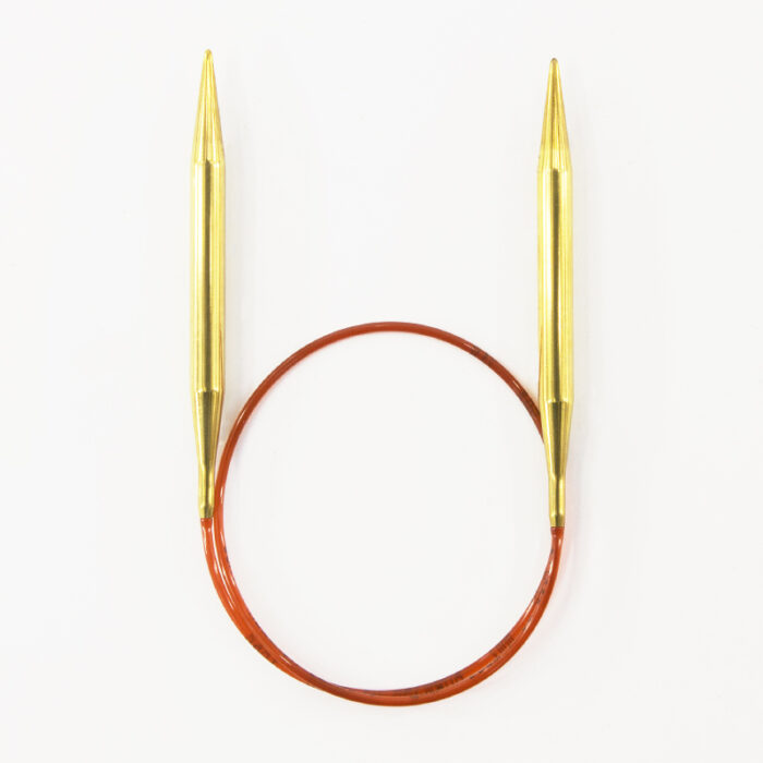 Спицы для вязания Addi круговые позолоченные с удлиненным кончиком, 7 мм, 50 см, арт.755-7/7-50