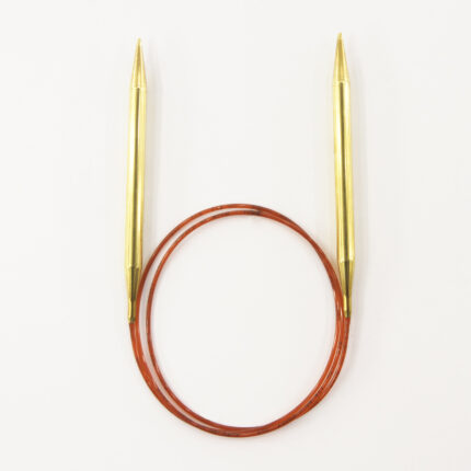 Спицы для вязания Addi круговые позолоченные с удлиненным кончиком, 8 мм, 100 см, арт.755-7/8-100