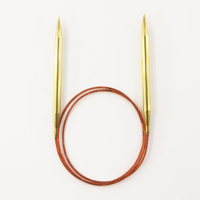 Спицы для вязания Addi круговые позолоченные с удлиненным кончиком, 8 мм, 100 см, арт.755-7/8-100