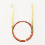 Спицы для вязания Addi круговые позолоченные с удлиненным кончиком, 8 мм, 120 см, арт.755-7/8-120