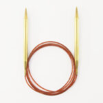Спицы для вязания Addi круговые позолоченные с удлиненным кончиком, 8 мм, 150 см, арт.755-7/8-150
