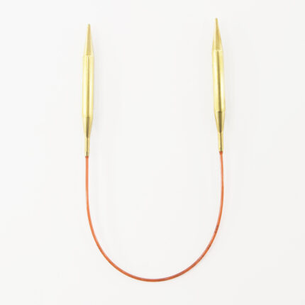 Спицы для вязания Addi круговые позолоченные с удлиненным кончиком, 8 мм, 40 см, арт.755-7/8-40