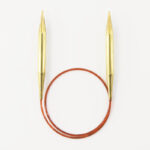 Спицы для вязания Addi круговые позолоченные с удлиненным кончиком, 8 мм, 50 см, арт.755-7/8-50