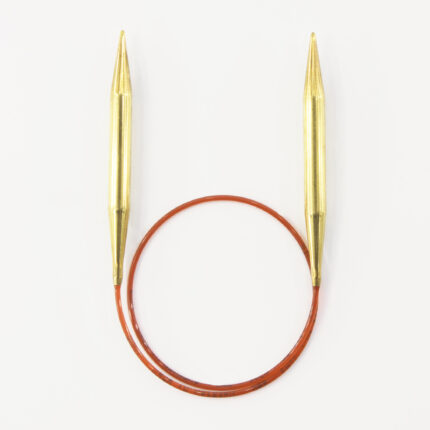 Спицы для вязания Addi круговые позолоченные с удлиненным кончиком, 8 мм, 50 см, арт.755-7/8-50