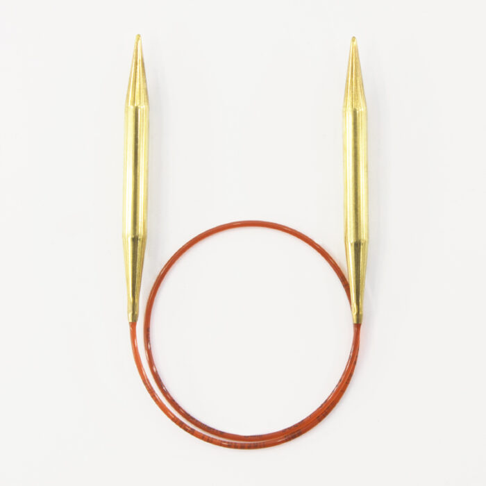 Спицы для вязания Addi круговые позолоченные с удлиненным кончиком, 8 мм, 50 см, арт.755-7/8-50