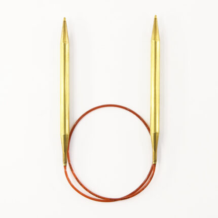Спицы для вязания Addi круговые позолоченные с удлиненным кончиком, 8 мм, 60 см, арт.755-7/8-60