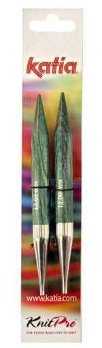Спицы для вязания KATIA съемные, стандартные, деревянные, 12 мм, арт.7663