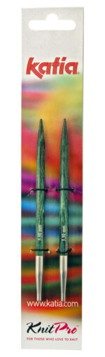Спицы для вязания KATIA съемные, стандартные, деревянные, 5,5 мм, арт.7656
