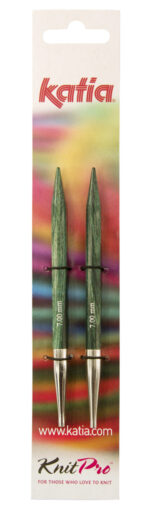 Спицы для вязания KATIA съемные, стандартные, деревянные, 7 мм, арт.7659
