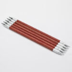 Спицы для вязания Knit Pro чулочные, деревянные Royale 6мм, 15см, арт.29013