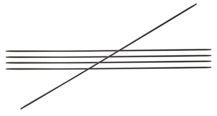 Спицы для вязания Knit Pro чулочные, карбоновые Karbonez 1,25мм, 20см, арт.41121