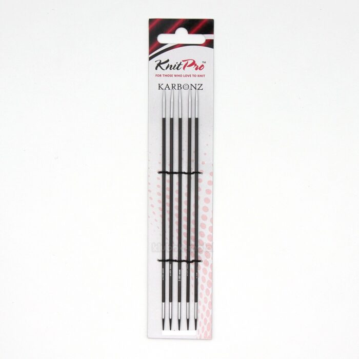 Спицы для вязания Knit Pro чулочные, карбоновые Karbonz 15см, 2,00 мм (Комплект 5 шт.), арт.41105