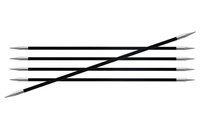 Спицы для вязания Knit Pro чулочные, карбоновые Karbonz 15см, 2,00 мм (Комплект 5 шт.), арт.41105
